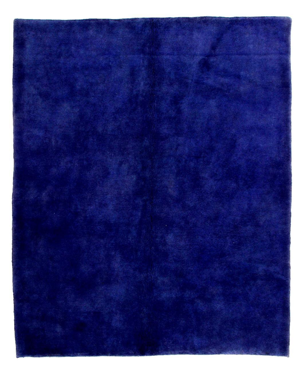 Handknuten Persisk matta Gabbeh Shiraz Ull Mörkblå 158x196cm