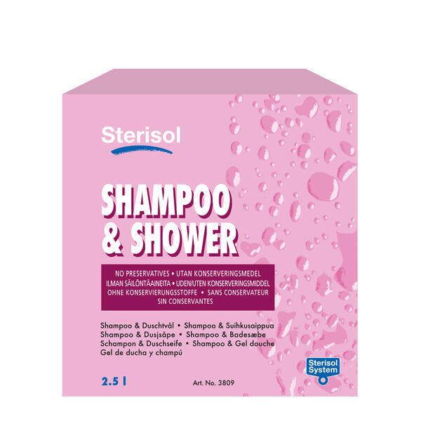 Dispenser Duschtvål Sterisol Refill Shampoo and Shower 2.5L