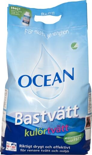 Pulvertvättmedel Ocean Bastvätt Kulör Refill Parfymerad 6.2kg