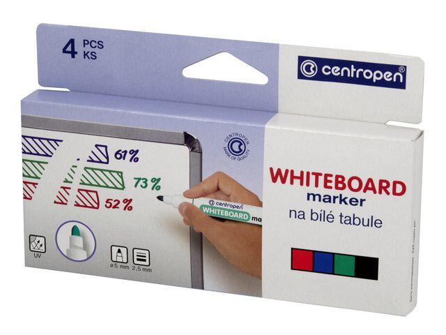 Whiteboardpenna Centropen Rund 4st