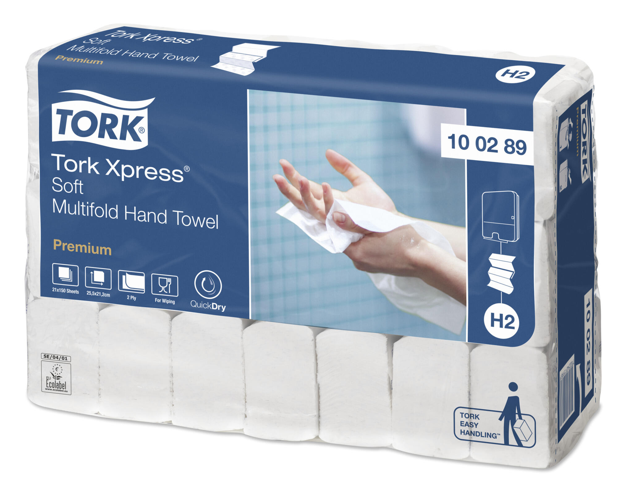 Pappershandduk Tork Xpress Mjuk Multifold Premium Vit 3150ark