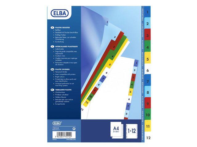 Plastregister Elba 1-10 A4 Olika Färger