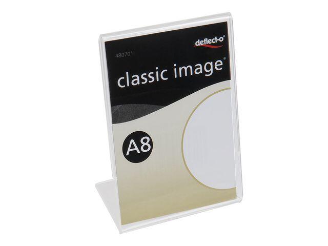 Informationsställ Deflecto Acryl Lutande A8