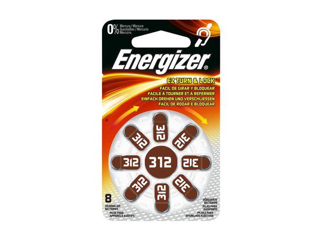 Batteri Energizer Hörsel 312 Brun 8st