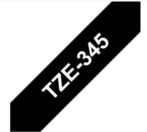 Tape Fighting Line TZE-345 Vit på Svart 18mm