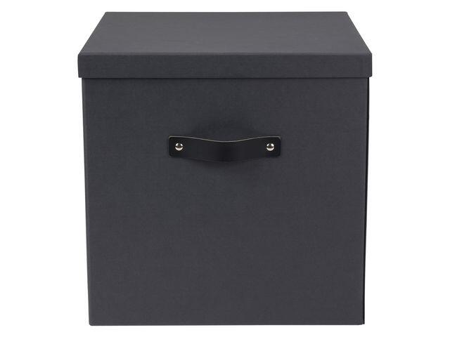 Förvaringsbox Bigso Box med Lock Kartong Större Grå