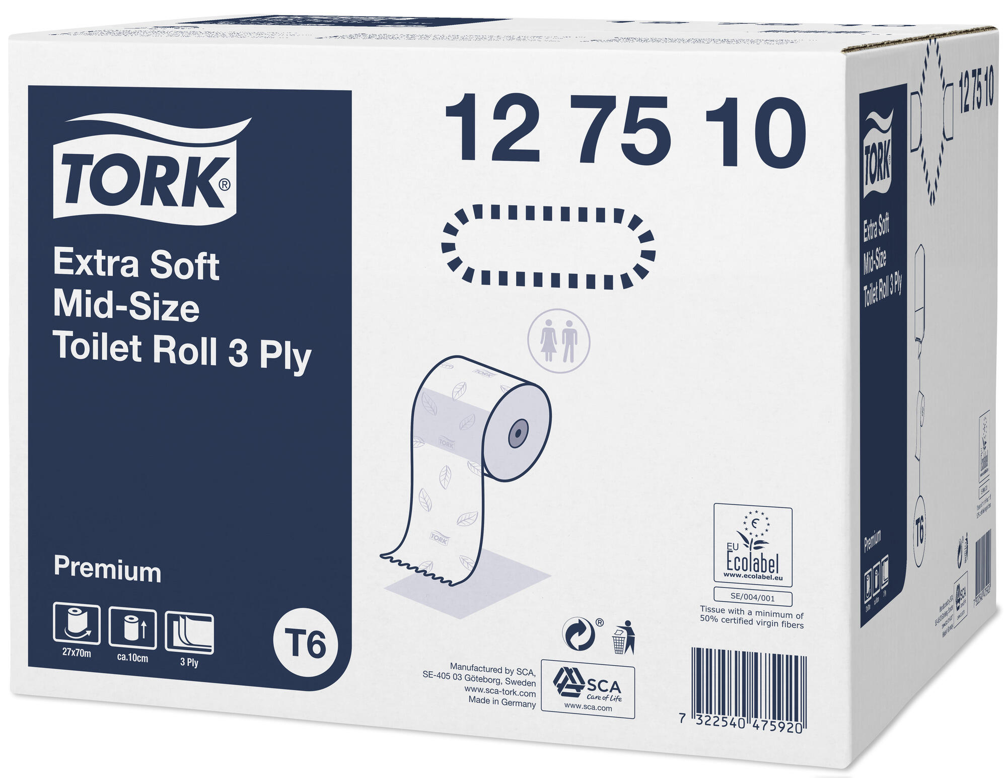 Toalettpapper Tork Extra Mjukt Premium T6 27rl