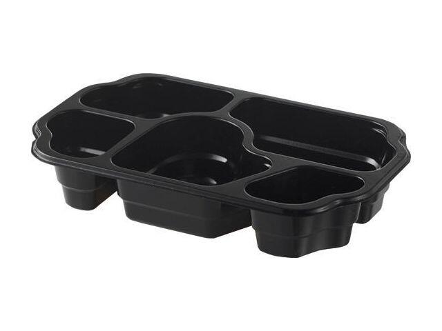 Duniform Duni 5-Fack Takeaway PP Svart 240st