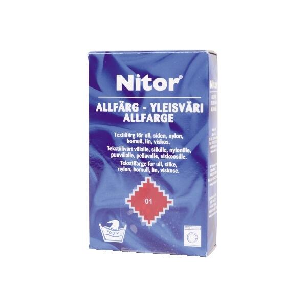 Textilfärg Allfärg Fixor by Nitor 01 Röd 15g