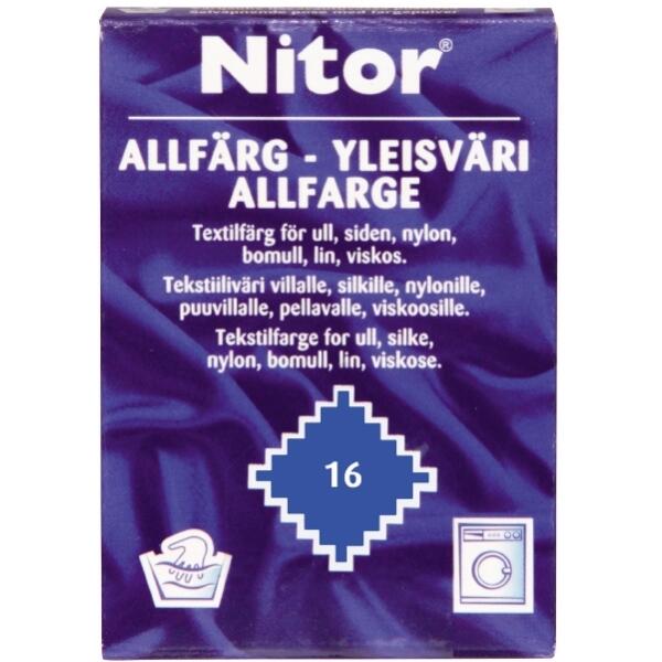 Textilfärg Allfärg Nitor 16 Klarblå 15g