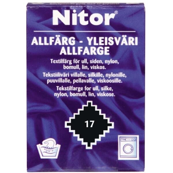 Textilfärg Allfärg Fixor by Nitor 17 Svart 15g