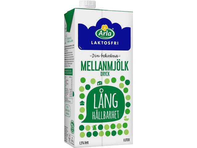 Mjölk Arla Mellan Laktosfri Lång Håll 1.5% 1L