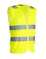 Väst Worksafe Unisex Hi-Vis Zip Vest cl 2 Gul 2XS-XS