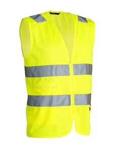 Väst Worksafe Unisex Hi-Vis Zip Vest cl 2 Gul 2XS-XS