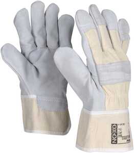 Läderhandske OX-ON Worker Basic 2001 Creme-Blå CE 10