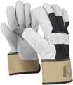 Läderhandske OX-ON Worker Comfort 2304 Vit-Svart