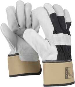 Läderhandske OX-ON Worker Comfort 2304 Vit-Svart