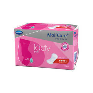 Lättinkontinensskydd MoliCare Premium LadyPad 4 Droppe Rubinröd 14st