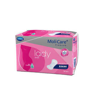Lättinkontinensskydd MoliCare Premium LadyPad 5 Droppe Mörkblå 14st