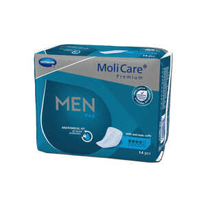 Lättinkontinensskydd MoliCare Premium MenPad 4 Droppe Blå 14st