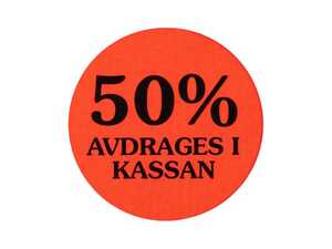 Etikett Nordic Brands 50% Avdrages I Kassan 2000st/rl