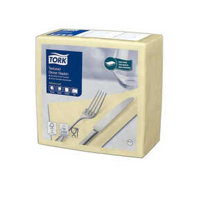 Middagsservett Tork Textured 2-Lagers Champagne 39x39cm 50st