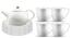 Servis set Tekanna, Kaffemugg & Assiett Cult Design Orient Vit 9 delar