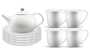 Servis set Tekanna, Kaffemugg & Assiett Cult Design Orient Vit 9 delar