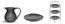 Servis set Tallrik, Assiett, Kanna & Trippelställ Cult Design Orient Asfalt 10 d extra bild 1