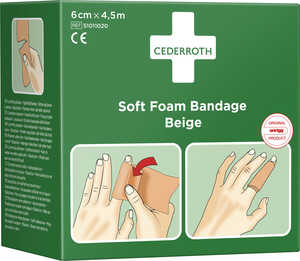 Plåster Cederroth Soft Foam Beige 6cmx4.5m extra bild 1