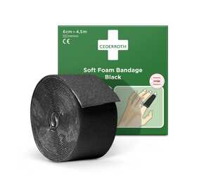 Plåster Cederroth Soft Foam Svart 6cmx4.5m extra bild 3