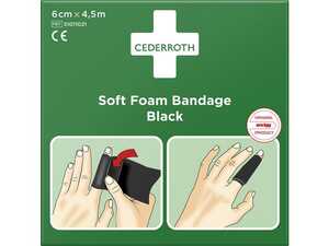 Plåster Cederroth Soft Foam Svart 6cmx4.5m