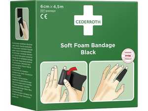 Plåster Cederroth Soft Foam Svart 6cmx4.5m extra bild 1