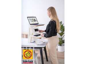 Skrivbord Sunflex Easydesk Rise Vit extra bild 1