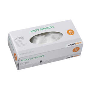Engångshandske Nitril Worksafe Milky Sensitive Puderfri 150st