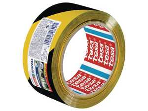 Golvmarkering Tesa Premium Svart/Gul 50mmx66m