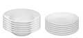 Servis set Djup Tallrik & Tallrik Cult Design Orient Vit 12 delar