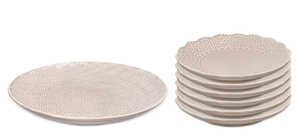 Servis set Fruktfat & Assiett Cult Design Orient Nougat 7 delar