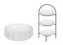 Servis set Assiett & Trippelställ Cult Design Orient Vit 4 delar