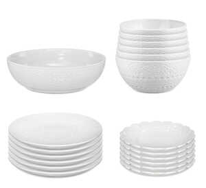 Servis set Fruktfat, Assiett, Skål & Skålrik Cult Design Orient Vit 19 delar