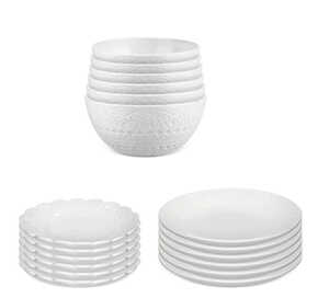 Servis set Tallrik, Assiett & Skål Cult Design Orient Vit 18 delar