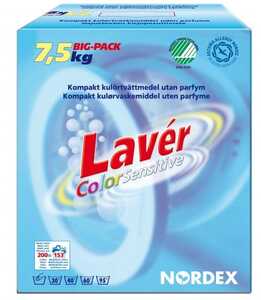 Tvättmedel Nordex Lavér Color Sensitive 7.5kg