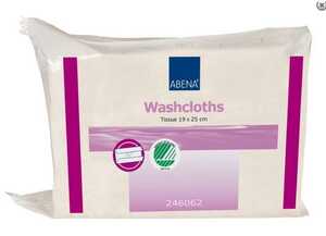 Tvättlapp Abena Washcloths 6-Lagers Vit 19x25cm 1000st