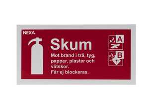Skylt Nexa Brandsläckare Skum 10x20cm