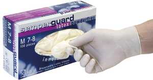 Engångshandskar Latex Semperguard Puderfri L 100st