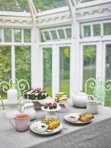 Servis set Tekanna, Kaffemugg & Assiett Cult Design Orient Vit 9 delar extra bild 1