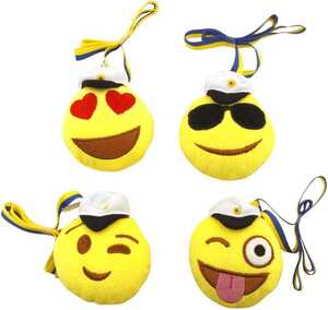 Hänge Emoji Smileys med Studentmössa 24st