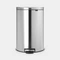 Pedalhink Brabantia Bin Flatback Matt Stål FPP 40L