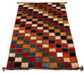 Handknuten Persisk matta Gabbeh Shiraz Ull Flerfärgad 112x181cm