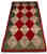 Handknuten Persisk matta Gabbeh Shiraz Ull Grå/Röd 102x193cm bild 4